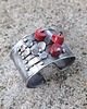 bransoletki wire wrapping Czerwone maki - bransoletka regulowana