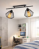 lampy wiszące Czarna lampa sufitowa na listwie z regulowanymi kloszami HOUSTON LOFT