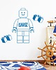 naklejki ścienne do pokoju dziecka Naklejki na ścianę Lego Ludzik z Imieniem