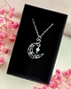 wisiory Naszyjnik Kamień Księżycowy Księżyc stal chirurgiczna wisiorek handmade