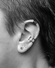 nausznice Nausznica na ucho srebro DOUBLE