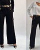 spodnie materiałowe damskie Szerokie czarne  spodnie palazzo z kieszeniami  r 36-56