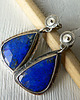 kolczyki wire wrapping lapis lazuli-duże krople-rezerwacja