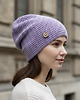 czapki damskie Czapka całoroczna przejściowa cienka bawełna s/m lawenda
