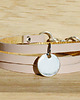 bransoletki skórzane pink slim
