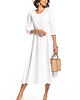 sukienki midi damskie Elegancka sukienka maxi , T327, biały