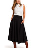 spódnice midi Spódnica rozkloszowana - czarna (S-196)