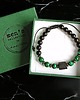 biżuteria męska OCHRONA, MIŁOŚĆ, ODWAGA - malachit, turmalin, onyks - bransoletka regulowana