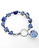 bransoletki z kamieni naturalnych Bransoletka lapis lazuli & niezapominajki