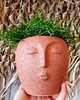 doniczki Doniczka oslonka Face Imprint 12,5x10,5cm ceglana