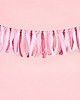dodatki - różne Różowa Girlanda na baby shower, urodziny -wstążki na sznurku - 1m