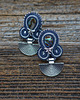 kolczyki soutache Małe, granatowe kolczyki soutache z ważką