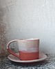 filiżanki Koralowa filiżanka z talerzykiem