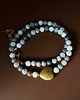 chokery Naszyjnik z sercem Tiger Eye