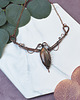 kolie Miedziany naszyjnik wire wrapping z labradorytem #503