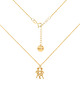 chokery Pozłacany choker pancerka ze znakiem zodiaku Bliźnięta