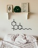 Ozdoby na ścianę THC molekuły - artystyczna geometryczna dekoracja ścienna