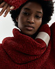 swetry damskie  Sweter Boucle Czerwony