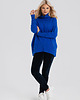 swetry damskie  Sweter wełniany z kaszmirem Saar Look 263 kobalt