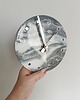 zegary Szaro-biały zegar z żywicy epoksydowej 20 cm