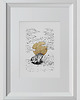 grafiki i ilustracje Rysunek Owczarek Grafika 32x24cm + biała rama