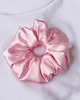gumki do włosów Jedwabna frotka scrunchie pudrowy róż
