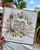 kartki scrapbooking Wyjątkowa ręcznie robiona kartka życzenia na 80 urodziny