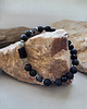 biżuteria męska Męska bransoletka z surowym Turmalinem i Labradorytem