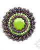 broszki Fleur Violette, broszka z jadeitem, beading, haft