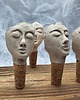 butelki wielorazowe Ceramiczny korek do wina Twarz handmade
