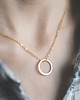 złote naszyjniki 16k Gold Plated Flat Karma Necklace