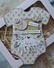 kartki scrapbooking Kartka z okazji narodzin dziewczynki (w pudełku)