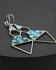 kolczyki - inne Geometric wings navy blue