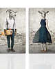 obrazy Komplet dwóch dużych obrazów KOZY- 2 x 70x100cm