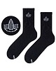 skarpetki damskie Czarne skarpetki długie SURFBOARD bawełniane, sportowe, unisex