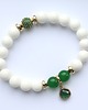 bransoletki z kamieni naturalnych Obfitość, moc - jadeit biały i zielony z hematytami
