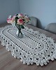 obrusy i serwetki Bieżnik owalny szydełkowy ze sznurka bawełnianego 50cmx100cm