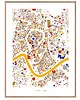 plakaty KRAKÓW centrum  plakat mapa