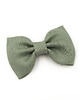ozdoby do włosów dla dzieci Spinka do włosów kokarda z lnu zielona Linen Bow Sage