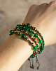 bransoletki z kamieni naturalnych Wyjątkowy komplet bansoletek butelkowa zieleń