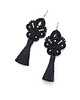 kolczyki soutache Kolczyki sutasz z chwostami czarne długie eleganckie wieczorowe Cosima
