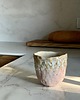 kubki i filiżanki Ceramiczna Czarka Wabi Sabi o Organicznym Kształcie Różowa Pink Tiger
