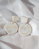 kolczyki z masy plastycznej Kolczyki wiszące WHITE JASPER
