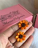 kolczyki z masy plastycznej Kolczyki słoneczniki handmade Polska polimerowa glina