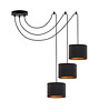 lampy wiszące Elegancki żyrandol pająk do salonu z welurowymi abażurami WAIKIKI W3 VELUR