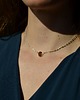 chokery Krótki naszyjnik choker z bursztynem