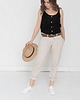 topy damskie Top lniany  czarny L