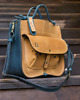 torby na ramię Oryginalna skórzana torebka w kolorze whisky i granatu od LadyBuq Art