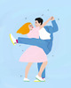 grafiki i ilustracje Plakat Let's dance