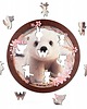 puzzle dla dzieci Puzzle drewniane Biały Miś 40 elementów XL